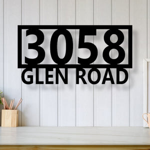 Custom metal address sign, custom street, rustic décor, metal numbers, Metal house numbers, address plaque, address sign, home décor
