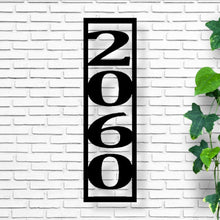 Load image into Gallery viewer, Custom metal address sign, custom street, rustic décor, metal numbers, Metal house numbers, address plaque, address sign, home décor
