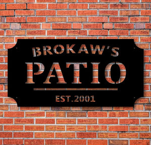 Welcome to our Backyard - Backyard - Memories - Custom Metal Sign - Beginning - Established - metal - Personalized Metal Sign - Home - House