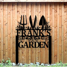 Load image into Gallery viewer, Personalized Metal Gardening sign, custom yard sign, garden decoration, Mother’s Day, Garden Sign, custom garden gift, Metal Greenhouse Sign
