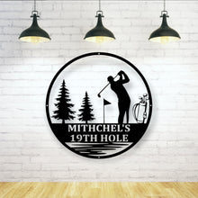 Load image into Gallery viewer, Personalized Golf Sign, Personalized Golf Décor, Golf Wall Art, metal Signs, Golf Sign, Bar Signs, Personalized Sign, 19th Hole golf sign
