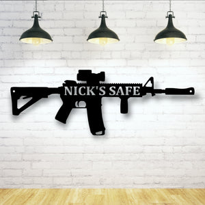 Personalized Gun Metal Sign - Gun Metal Sign - Gun Owner Gift - Armory Décor - 2nd Amendment - Army Gift - Veteran Gift - AR-15 - Gun Gift