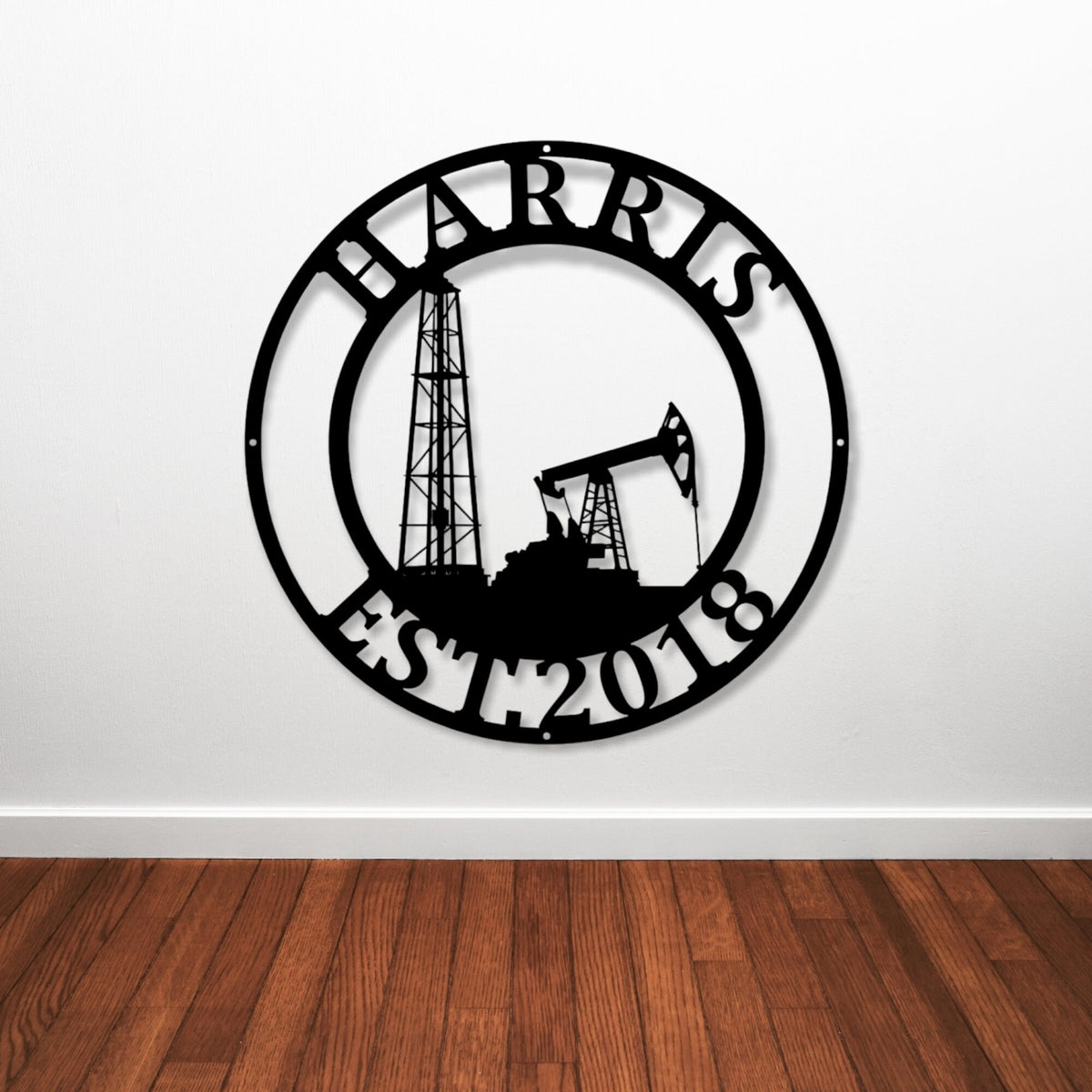 Personalized Metal Name Sign, Custom Oil Field Sign, Oil Rig Welcome S