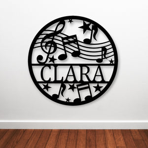 Personalized Music Established Last Name Family Sign | Personalized , | Mother's Day Gift | Free Shipping, Metal Music Wall Art, Music Gift