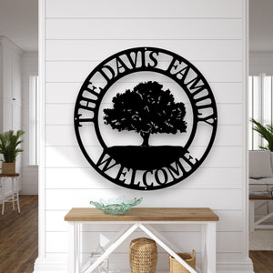 Personalized OAK Tree Custom Metal Sign, Unique Home Decor, Garden Art, Name Sign, Perfect Gift for Tree Lovers & Nature Enthusiasts