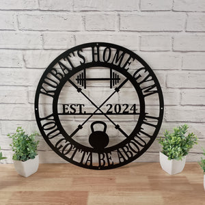 Gym Sign | Personalized Home Gym Sign | Custom Metal Gym Sign | Home Gym Sign | Cross Fit Sign