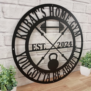 Gym Sign | Personalized Home Gym Sign | Custom Metal Gym Sign | Home Gym Sign | Cross Fit Sign