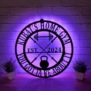Gym Sign | Personalized Home Gym Sign | Custom Metal Gym Sign | Home Gym Sign | Cross Fit Sign