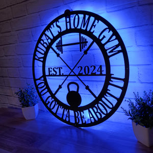 Gym Sign | Personalized Home Gym Sign | Custom Metal Gym Sign | Home Gym Sign | Cross Fit Sign