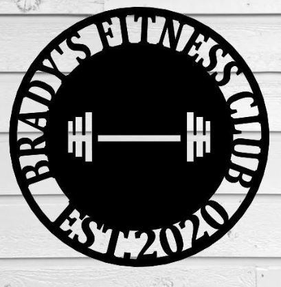 Metal Gym Sign