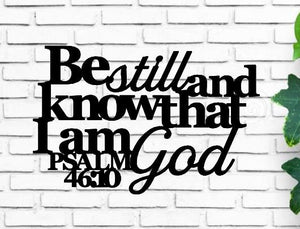 be still and know I am god, Psalm 46:10, Metal Bible Verse Sign | Scripture Metal Wall Art | Christian Metal Wall Art, scripture wall art