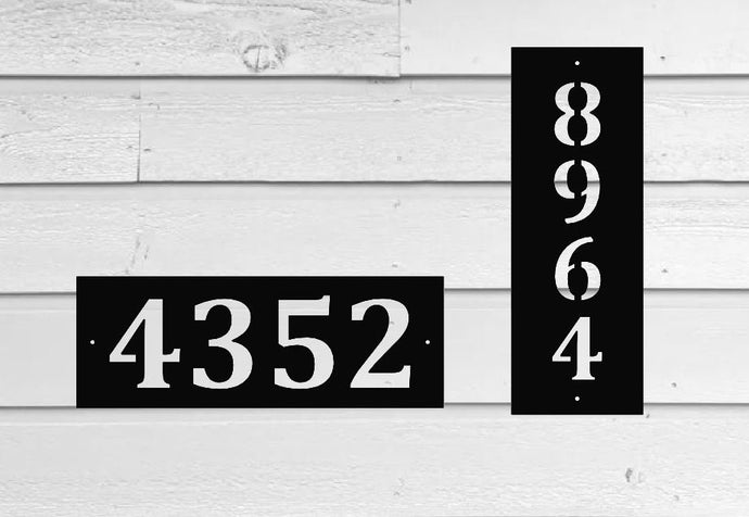 Laser-Cut Metal Address Signs | Cline Design Creations
