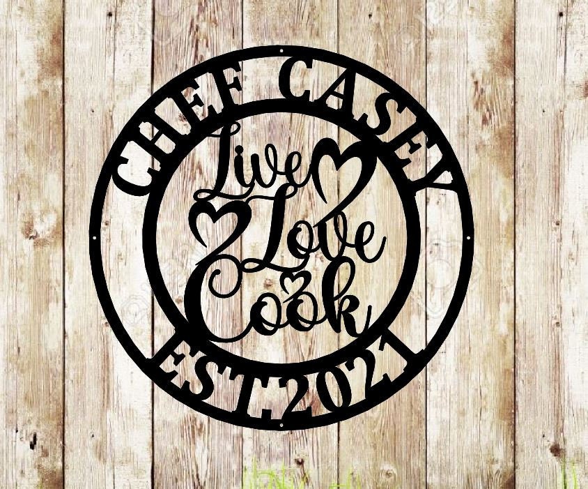 Eat Drink Love Kitchen Decor Funny Quote Custom Metal Sign - Custom Laser  Cut Metal Art & Signs, Gift & Home Decor