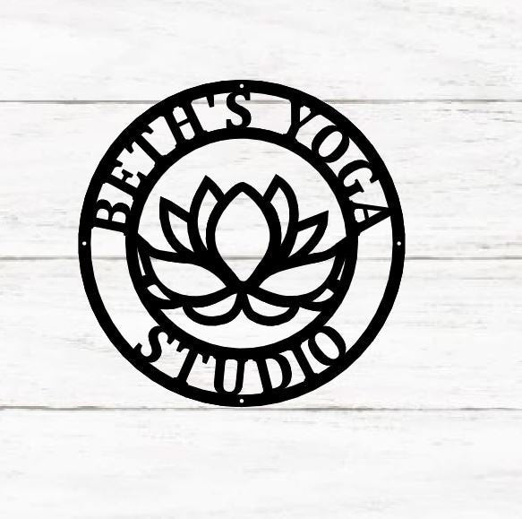 Yoga Studio Decor, Lotus Flower sign, Lotus Wall Art, Metal Wall Décor, Metal Wall Hangings, Home Decoration, Yoga Wall Art