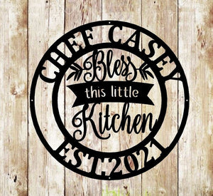 Personalized Kitchen Signs, Custom Kitchen Sign Wall Decor, Custom Metal Sign for Kitchen, Nana's Kitchen Metal Sign, Nana Mothers Day Gift
