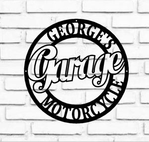 Personalized Garage Sign / Garage Metal Art / Garage Home Decor / Garage Sign Home Decor / Metal Wall Art / shop sign / car sign