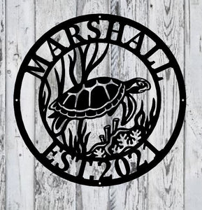 Metal sea turtle, Metal wall art, Metal wall decor, metal turtle, Metal sea life, Under the sea, Turtle decor, ocean decor, Beach decor, art