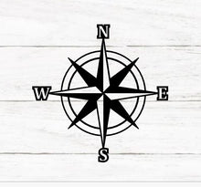 Load image into Gallery viewer, Personalized Compass Rose Metal Sign - Nautical Address Wall Art - Coordinates Wall Decor - Housewarming -Free Shipping - Custom Coordinates
