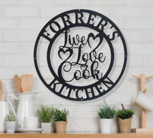 Load image into Gallery viewer, Personalized Kitchen Signs, Custom Kitchen Sign Wall Decor, Custom Metal Sign for Kitchen, Nana&#39;s Kitchen Metal Sign, Nana Mothers Day Gift
