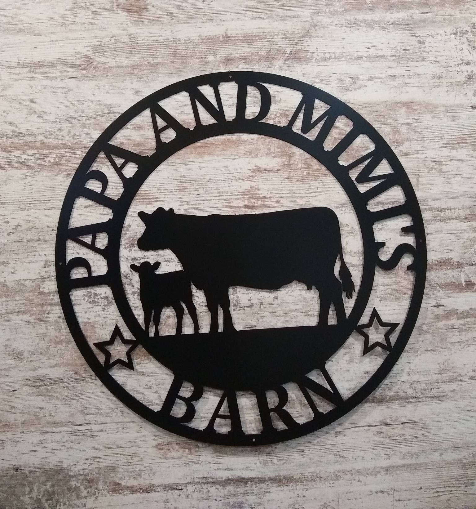 Monogram Highland Cow sign Personalized Metal Monogram – Zmetalz LLC