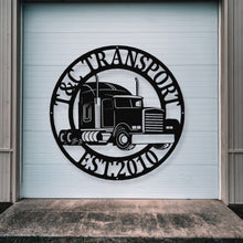 Load image into Gallery viewer, Big Rig, Trucker, 18 Wheeler, Diesel, metal sign, art, wall decor, trucking company, Customized Metal Trucker Sign, Truck Driver, Trucker
