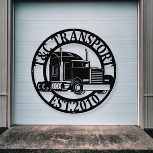 Big Rig, Trucker, 18 Wheeler, Diesel, metal sign, art, wall decor, trucking company, Customized Metal Trucker Sign, Truck Driver, Trucker