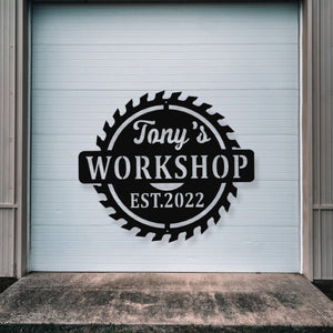 metal garage sign, personalized metal shop sign, tool shed sign, Custom Workshop Sign | Free Shipping | Metal Sign | Gifts | Man Cave