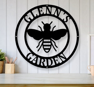 Honey Bee Family Name Established Sign | Custom Metal Sign