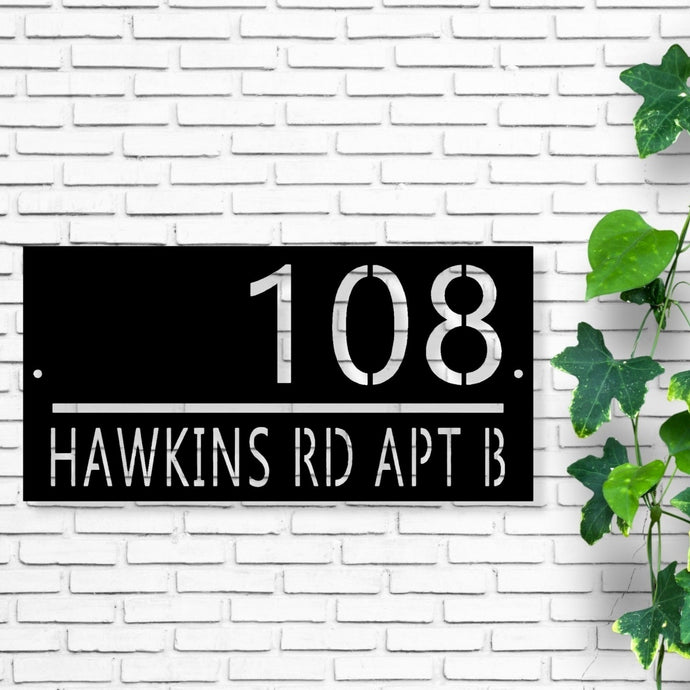Metal house numbers, address plaque, housewarming gifts, address sign, Custom metal address sign, custom street address sign, rustic, wall