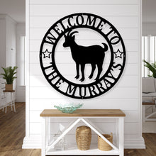 Load image into Gallery viewer, custom metal goat sign, Livestock metal pen sign. Custom personalized Goat, Sheep, Pig, Steer, poultry, rabbit, or dairy. 4H FFa show award.
