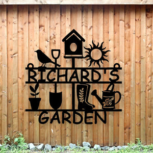 Personalized Metal Gardening sign, custom yard sign, garden decoration, Mother’s Day, Garden Sign, custom garden gift, Metal Greenhouse Sign
